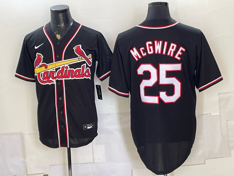 Men 2026 St.Louis Cardinals #25 McGwire black Nike MLB Jersey 0805001->st.louis cardinals->MLB Jersey